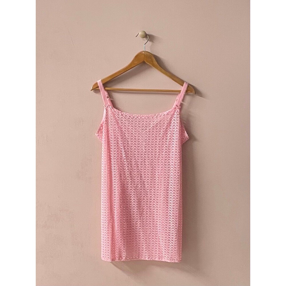 PINK Victoria’s Secret Light Pink Heart-Lace Slip Size XL NWT